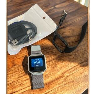 Fitbit Blaze with two bands and charger